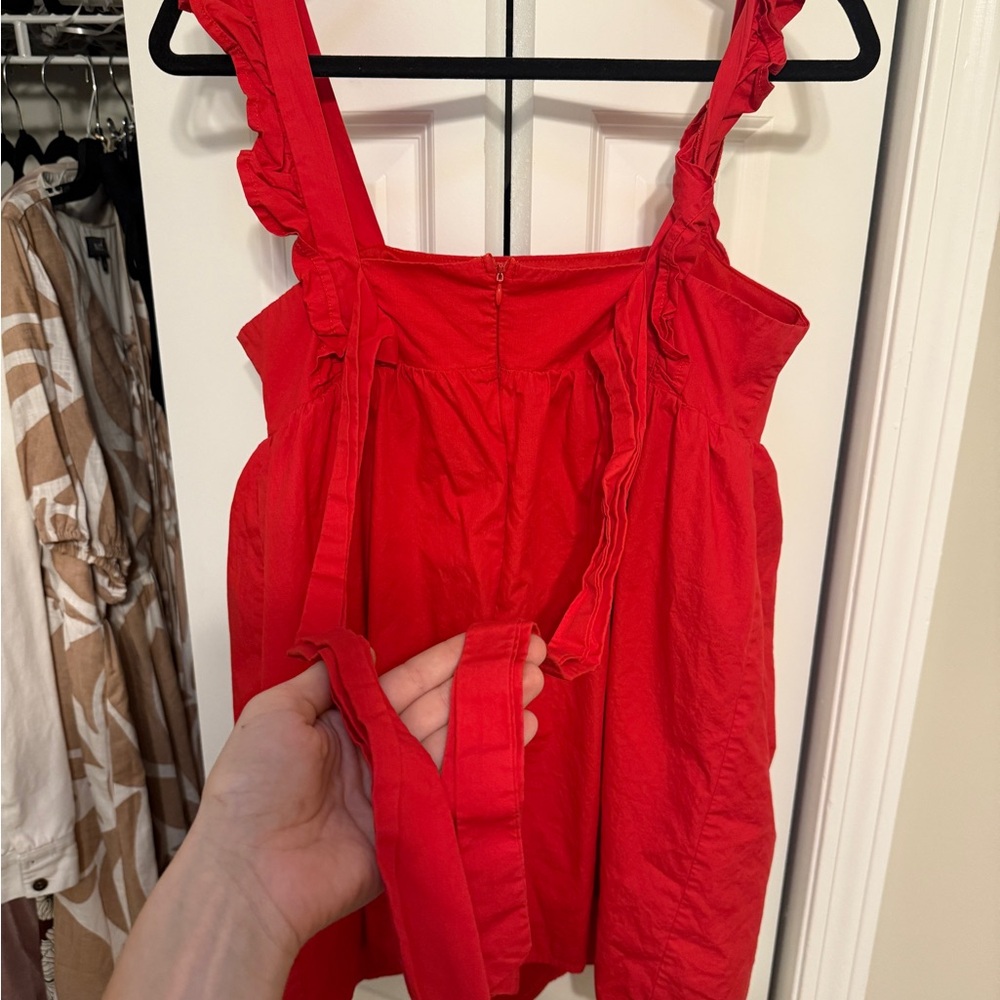 Altar’d State Red Ruffled Dress - Picture 2 of 3
